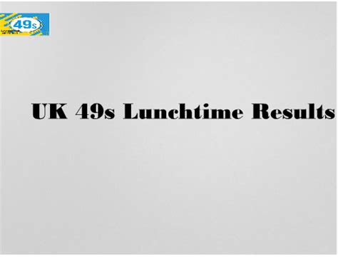 lunchtime result 2013|Lunchtime Results 2013 .